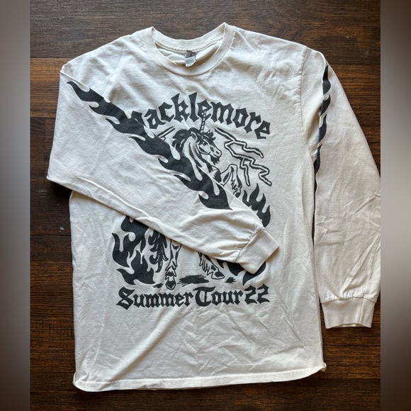 Men's Macklemore T-Shirt White Stead Long Sleeve M 2022 Tour Rap Hip Hop Mythic - Picture 4 of 11
